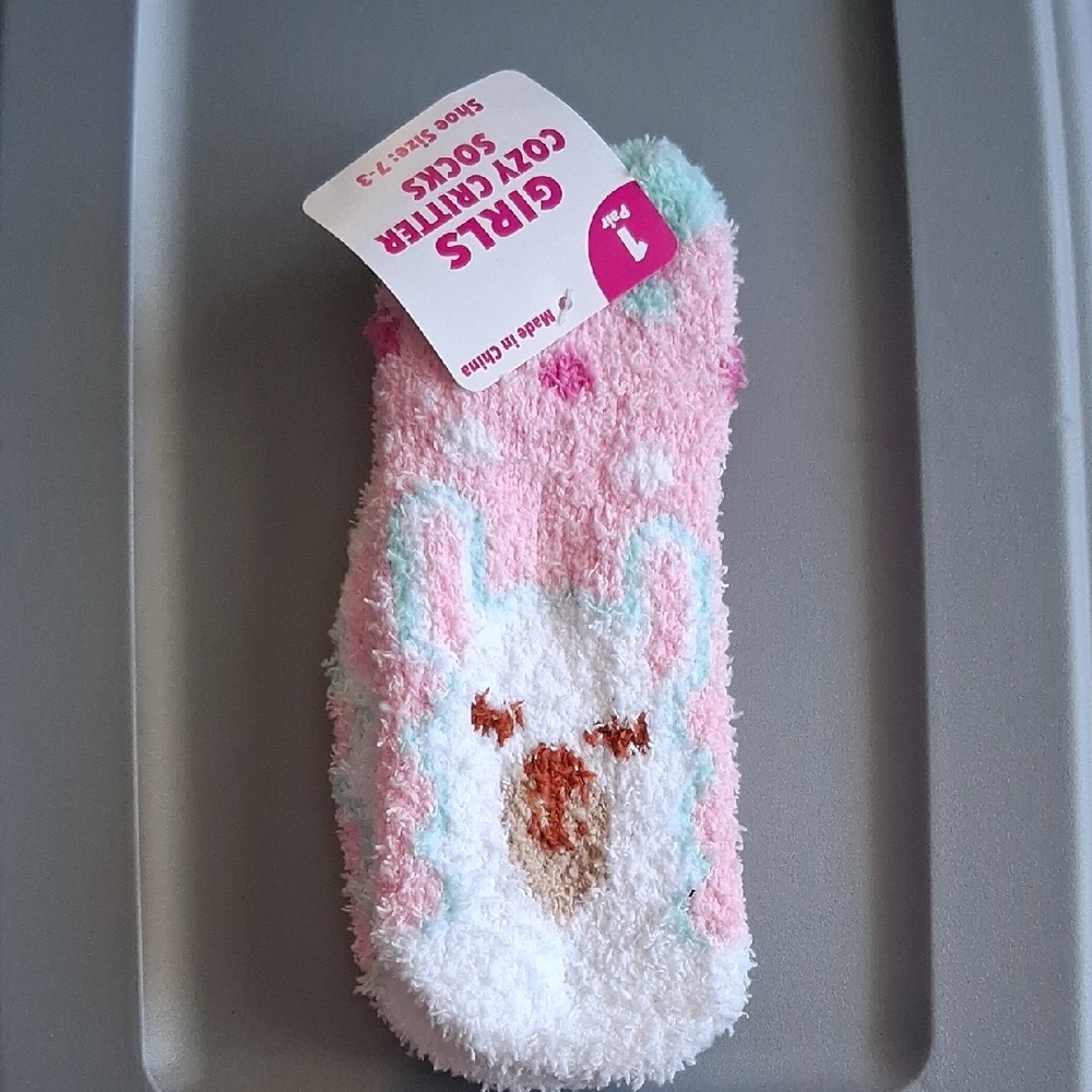 Girls' Cozy Critter Llama Socks Size7-3